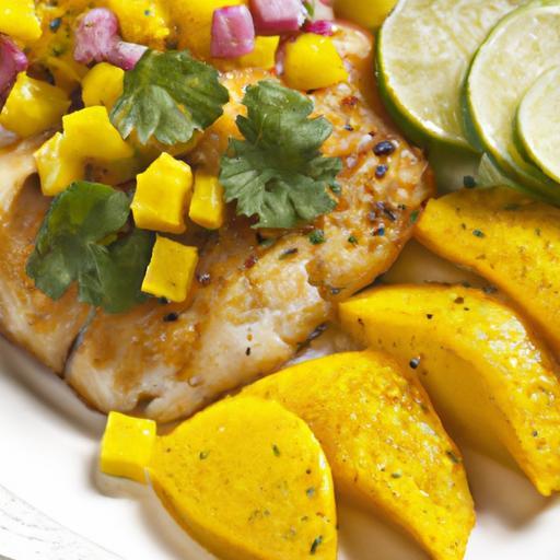 Tropical Delight: Mahi Mahi Paired with Zesty Mango Salsa