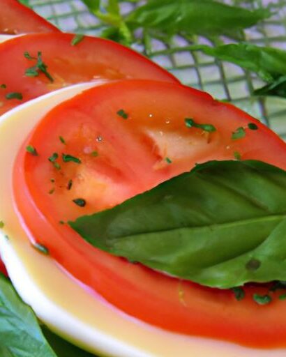 Fresh Flavors: Sliced Tomato, Basil & Mozzarella Delight