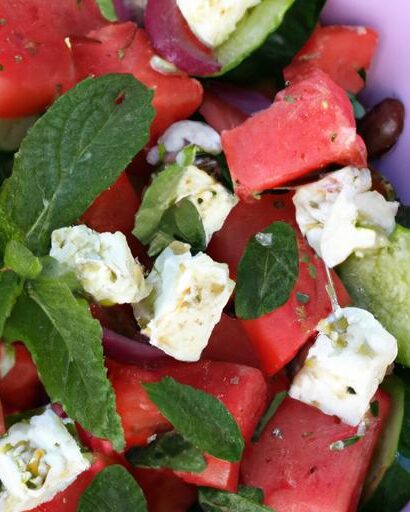 Refreshing Watermelon Cucumber Feta Salad: A Summer Delight