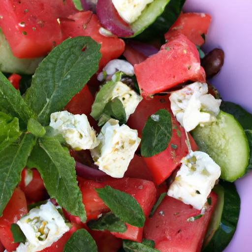 Refreshing Watermelon Cucumber Feta Salad: A Summer Delight