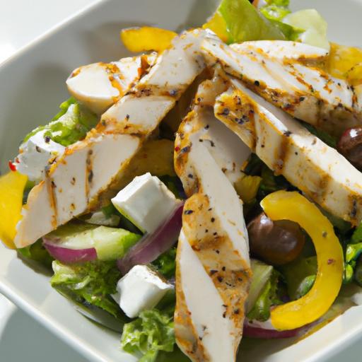 Mediterranean Delight: Greek Salad with Grilled Chicken Twist