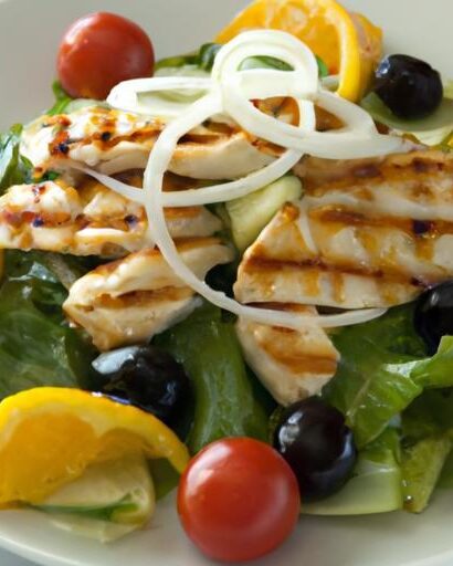 Mediterranean Delight: Greek Salad with Grilled Chicken Twist