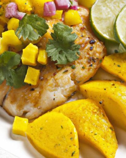 Tropical Delight: Mahi Mahi Paired with Zesty Mango Salsa