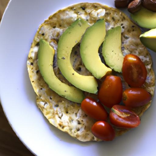 Fresh & Flavorful: Rice Cake with Avocado and Cherry Tomatoes