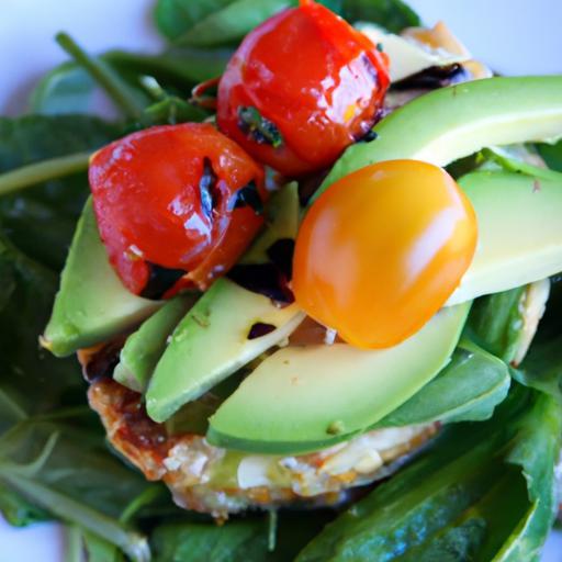 Bright Bites: Rice Cake Topped with Avocado & Cherry Tomatoes