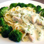 Creamy Chicken & Broccoli Fettuccine Alfredo Delight
