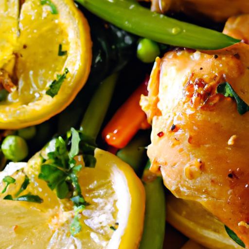 Zesty One-Pan Lemon Garlic Chicken with Roasted Veggies