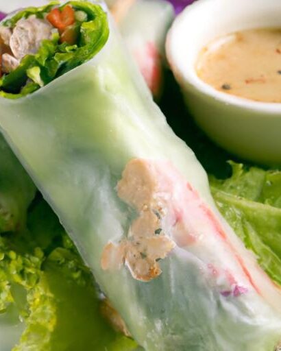 Fresh Vietnamese Spring Rolls with Creamy Peanut Sauce Delight