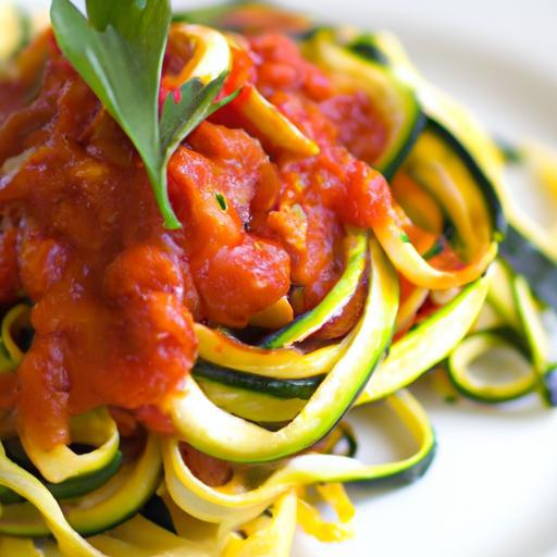 Twist on Tradition: Zucchini Noodles in Vibrant Tomato Sauce