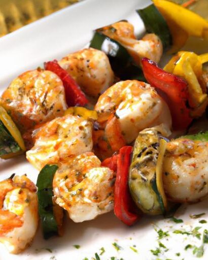 Sizzling Grilled Shrimp & Veggie Skewers: A Flavorful Feast