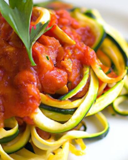 Twist on Tradition: Zucchini Noodles in Vibrant Tomato Sauce