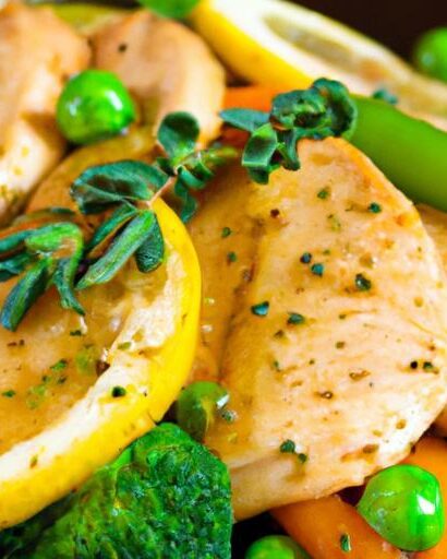 Zesty One-Pan Lemon Garlic Chicken with Fresh Veggies Delight