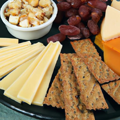 Crunchy Combos: Whole Grain Crackers Paired with Cheese