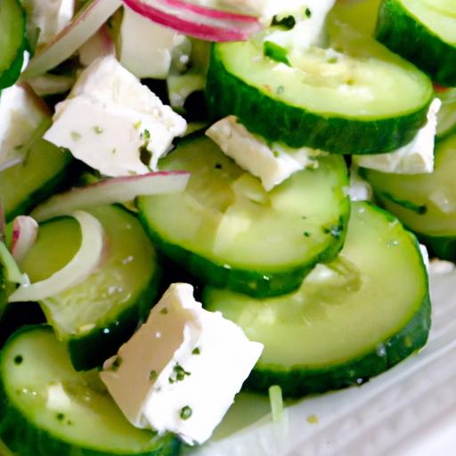 Refreshing Cucumber Feta Salad: A Crisp,Flavorful Delight