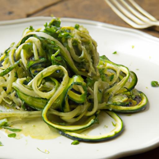Twist on Tradition: Zucchini Noodles with Fresh Pesto Flair