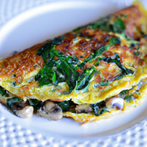 Savory Spinach & Mushroom Omelette: A Nutritious Delight