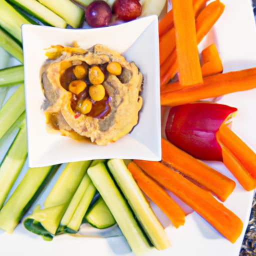 Crunch into Health: Hummus Paired with Colorful Veggie Sticks