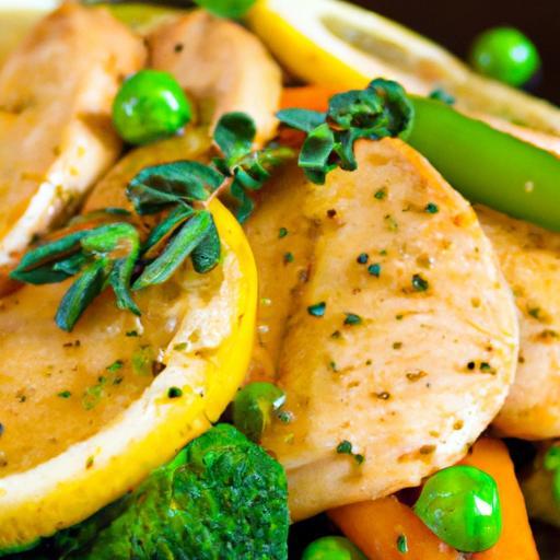 Zesty One-Pan Lemon Garlic Chicken with Fresh Veggies Delight
