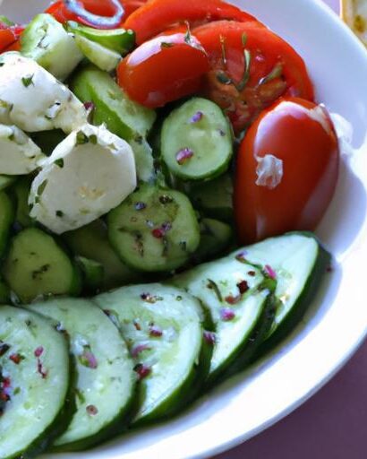 Fresh & Flavorful: The Perfect Tomato Cucumber Mozzarella Salad