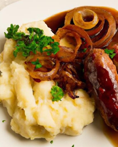 Savoring Bangers and Mash: The Art of Onion Gravy Bliss