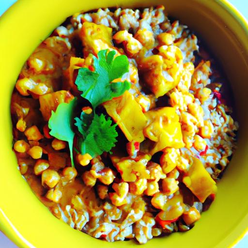Vibrant vegan & Gluten-Free Coconut Chickpea Curry Delight