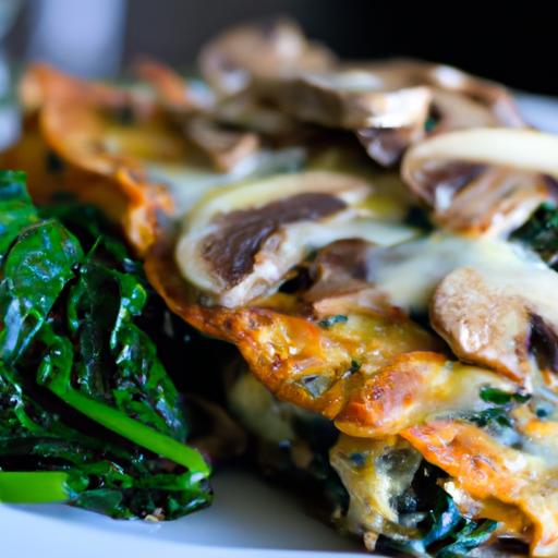 Elevate Breakfast: ⁣Spinach, Mushroom & Feta omelette Delight