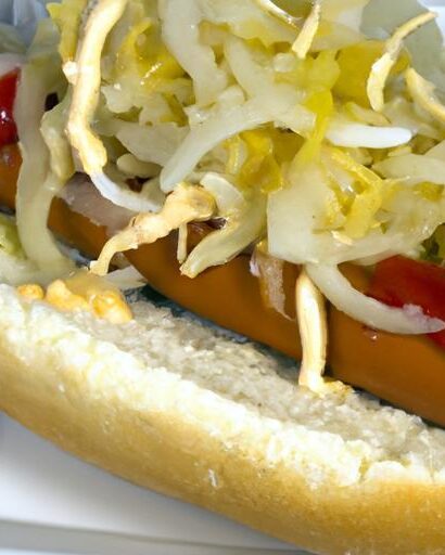 Savor the Classic: Hot Dogs Topped with Tangy Sauerkraut