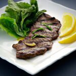 Savor Grilled Skirt Steak Paired with Zesty Lemon Herb Salad