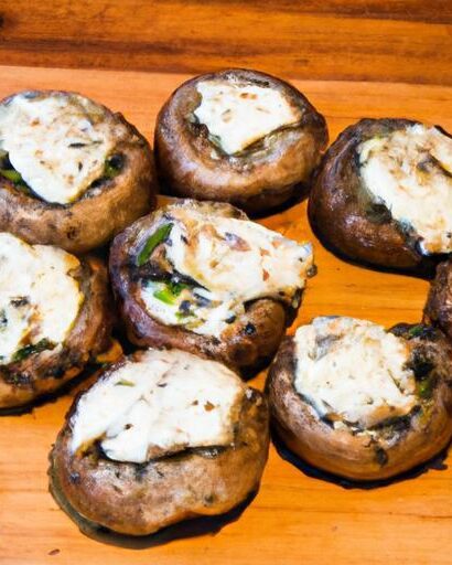 Savory Sausage & Cream Cheese Stuffed Mushroom Bites Delight