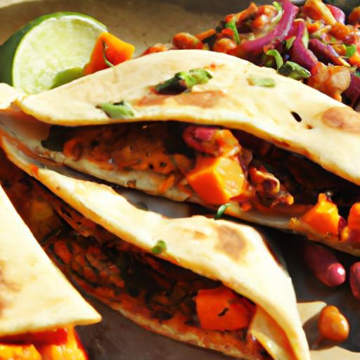 Hearty Vegetarian Quesadillas with Black Beans & Sweet Potato