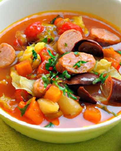 Hearty Sausage Minestrone Soup: A Flavorful Comfort Bowl