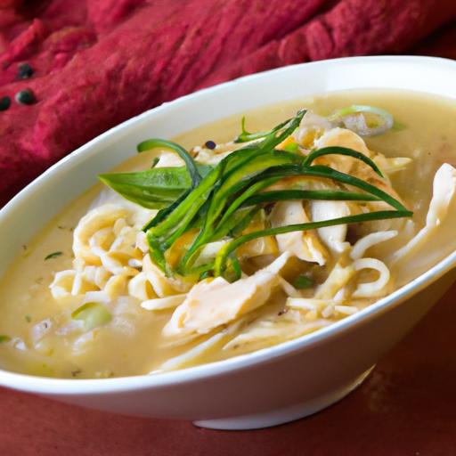 Warm Up with This Creamy Chicken Noodle Soup Delight