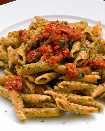 Sun-Dried Tomato Vegan Pesto Pasta: Bright & Flavorful