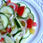 Refreshing Cucumber & Tomato Salad with Tangy Vinegar Twist