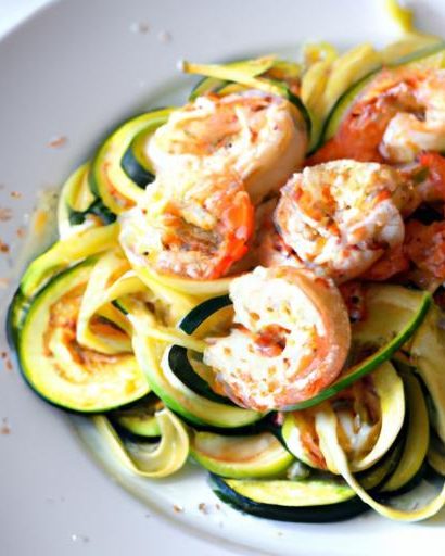 Savor Keto Garlic Shrimp with Zucchini Noodle Lunch