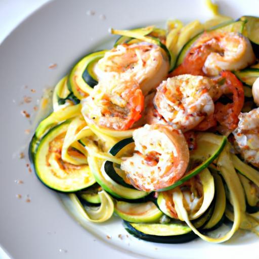 Savor Keto Garlic Shrimp with Zucchini Noodle Lunch