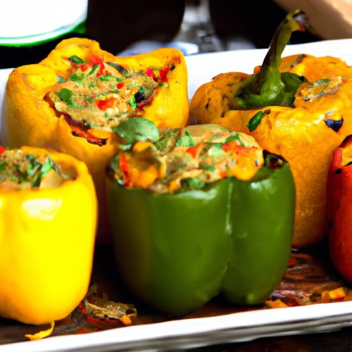 Bursting Flavors: Stuffed Mini Bell Peppers with Guacamole