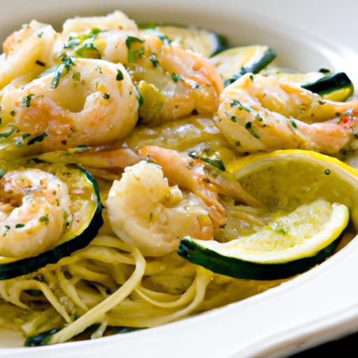 Zesty One-Pan Lemon Garlic Shrimp with Zucchini Noodles
