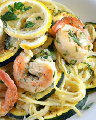 Zesty One-Pan Lemon Garlic Shrimp with Zucchini Noodles