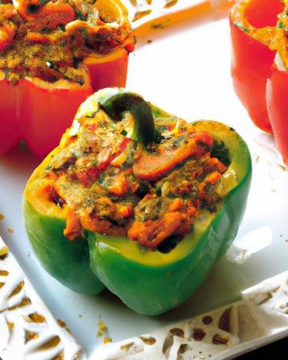 Bursting Flavors: Stuffed Mini Bell Peppers with Guacamole