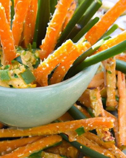 Crunchy Carrot Sticks Paired with Creamy Guacamole Delight