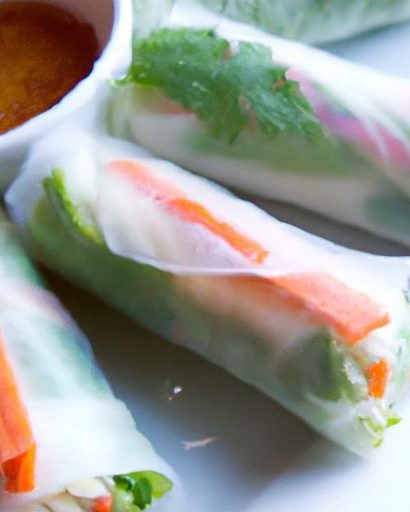 Crisp Vietnamese Spring Rolls Paired with Savory Peanut Sauce